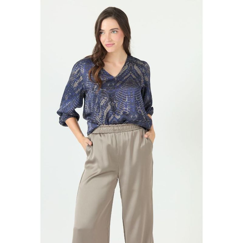 PRIVILEGE - Blusa gris estampada PRIVILEGE 2379 - Gris