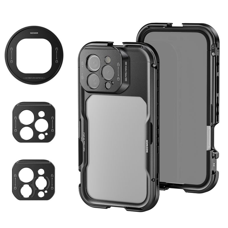 NEEWER - Jaula Rig Phone Cage + Filter Adapter Para iPhone 16 Pro Max