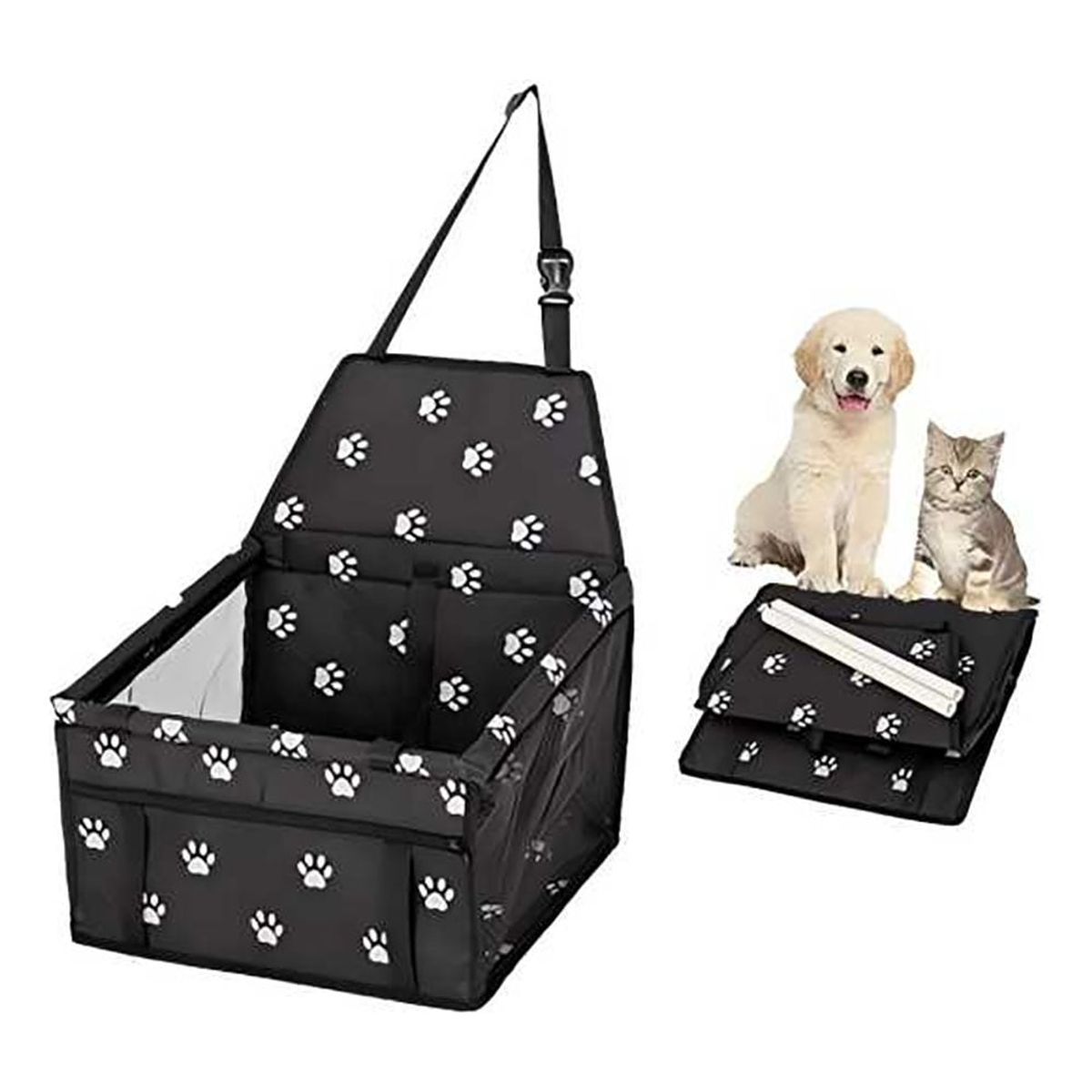 MUNDO MAGIA - Silla De Coche Para Mascotas Con Cinturón De Seguridad