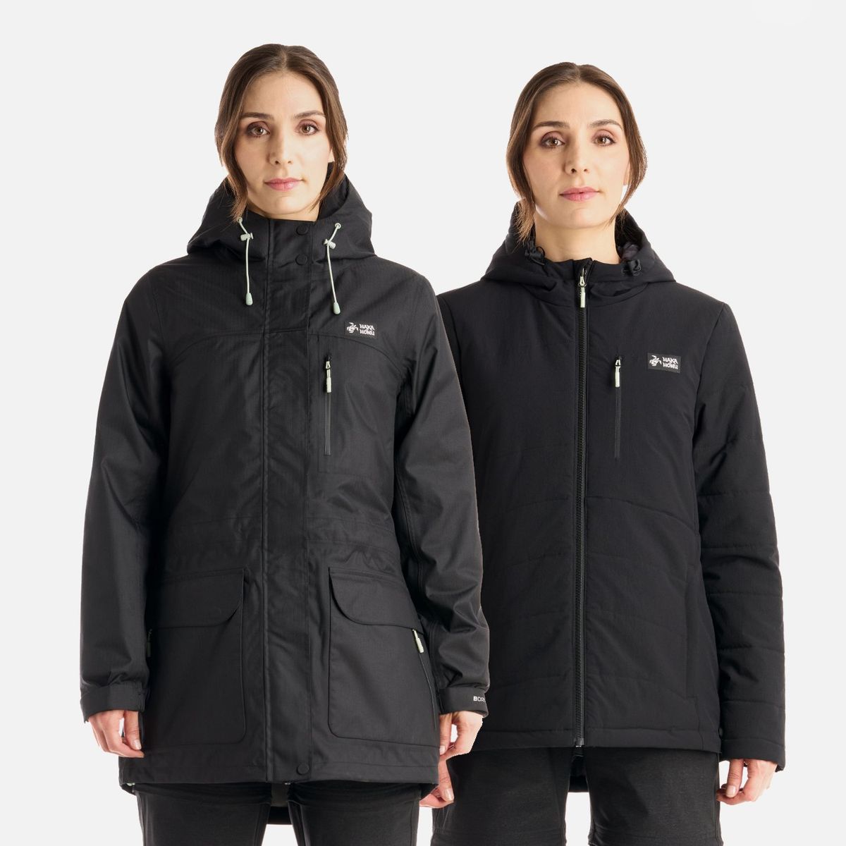 HAKA HONU - Chaqueta Mujer Perro Guapo Pro Negro Haka Honu