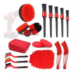 GENERICO - Kit 18 Piezas Limpieza De Auto Interior Y Exterior