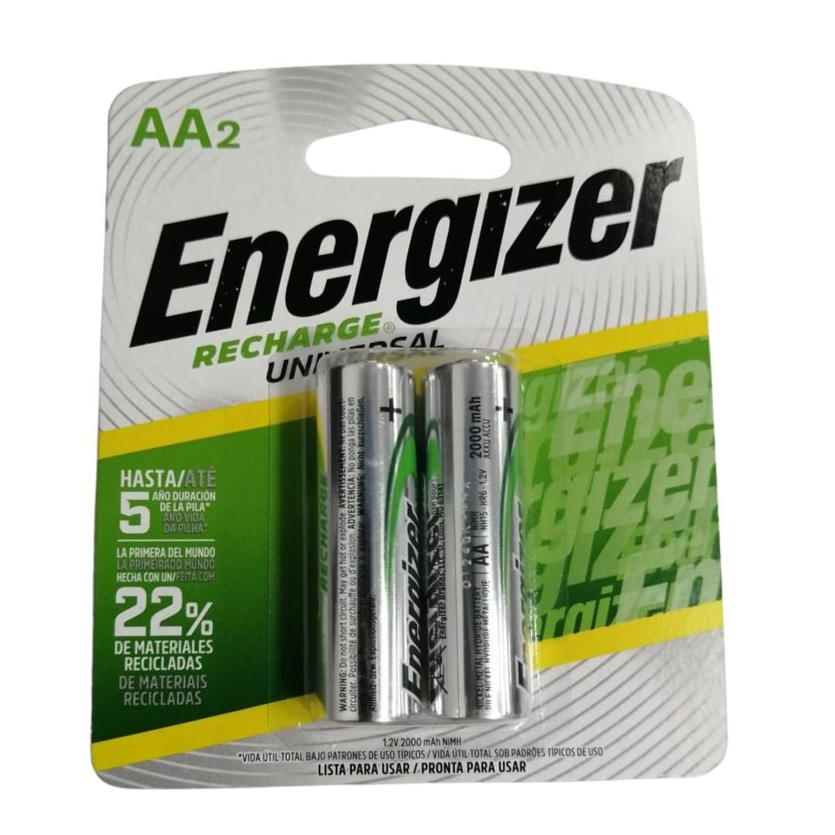 ENERGIZER - Pila Recargables Aa X2 Energizer Potencia Duradera