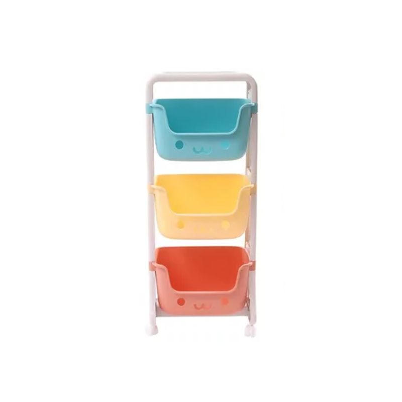 GENERICO - Estante infantil organizador de juguetes 3 niveles con rueda multicolor