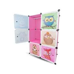 GENERICO - Closet organizador para niños color rosado