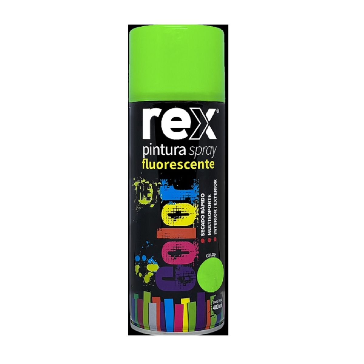 GENERICO - PINTURA EN SPRAY FLUORECENTE VERDE REX 400ML