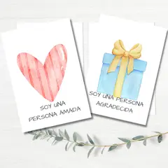 LAFANTINA - TARJETAS DE APRENDIZAJE INFANTIL DE AFIRMACIONES SOY