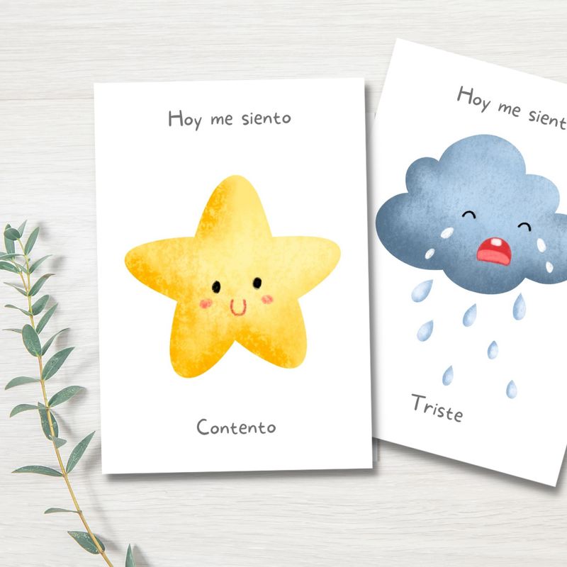 LAFANTINA - TARJETAS DE APRENDIZAJE INFANTIL Y EMOCIONES HOY ME SIENTO