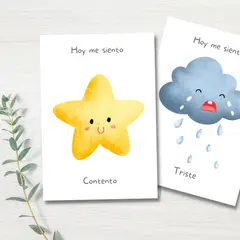 LAFANTINA - TARJETAS DE APRENDIZAJE INFANTIL Y EMOCIONES HOY ME SIENTO