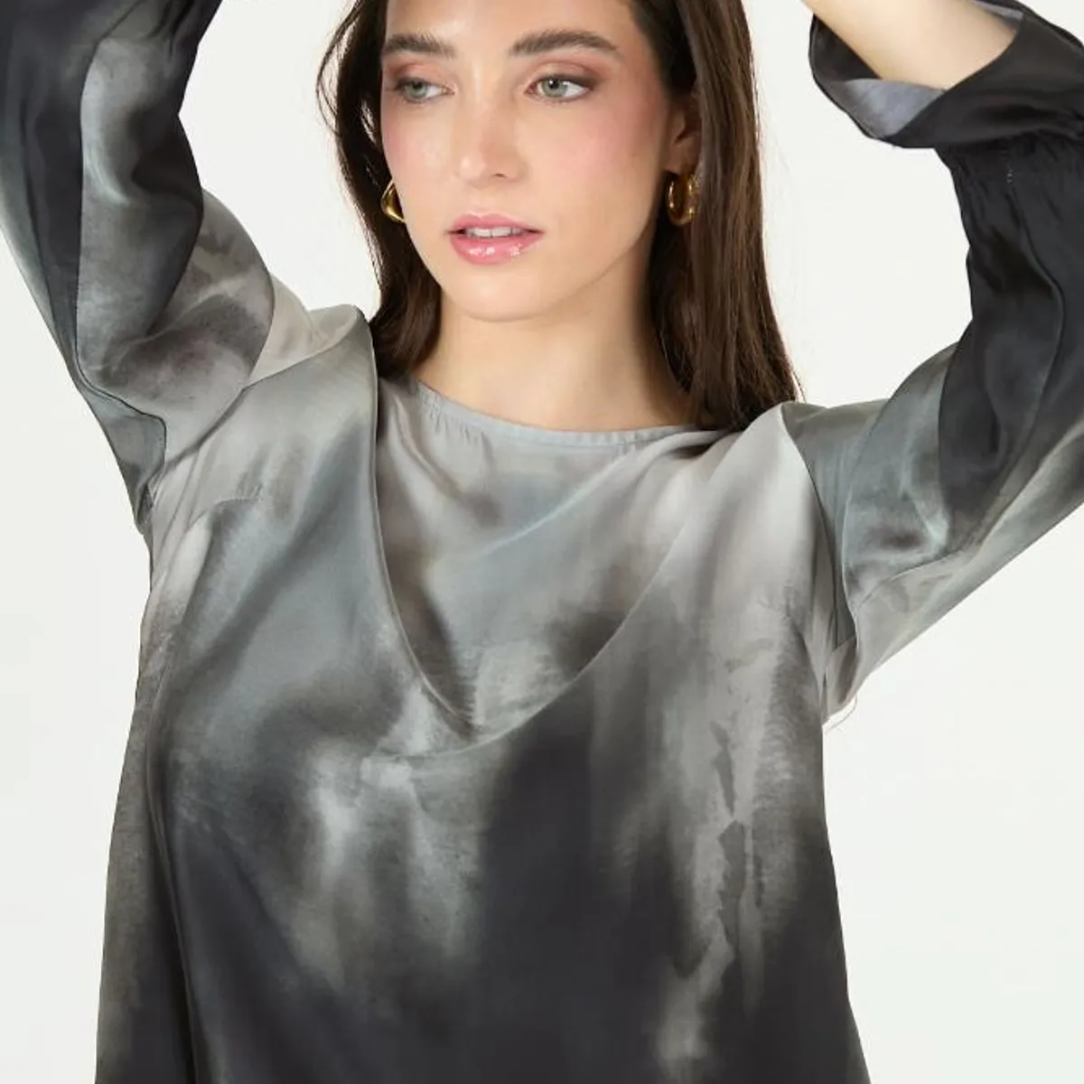 PRIVILEGE - Blusa gris estampada 2381