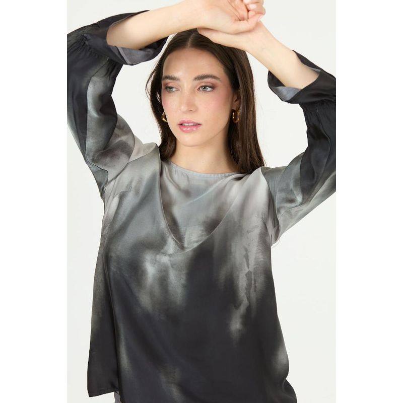 PRIVILEGE - Blusa gris estampada PRIVILEGE 2381 - Gris