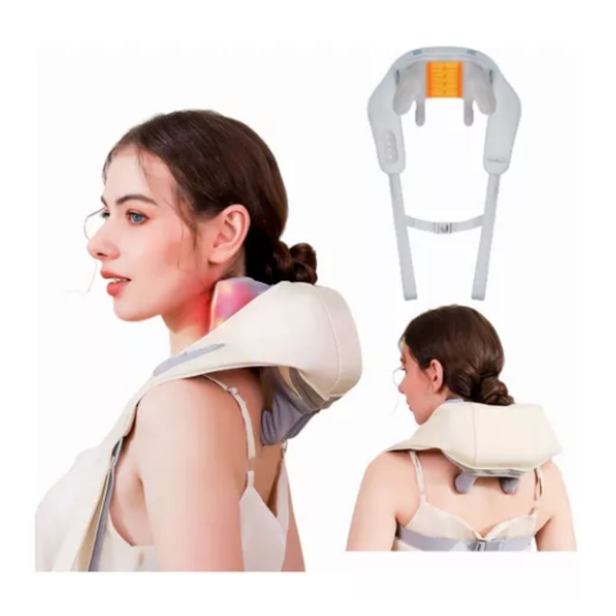 GENERICO - Masajeador Cervical Y De Espalda Con Calor Y Vibración