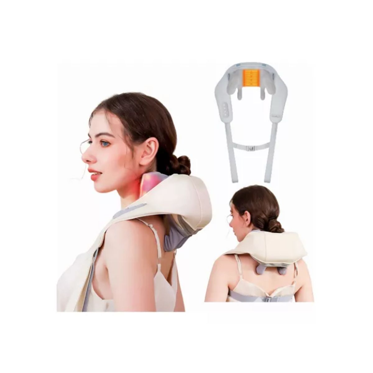 GENERICO - Masajeador Cervical Y De Espalda Con Calor Y Vibración