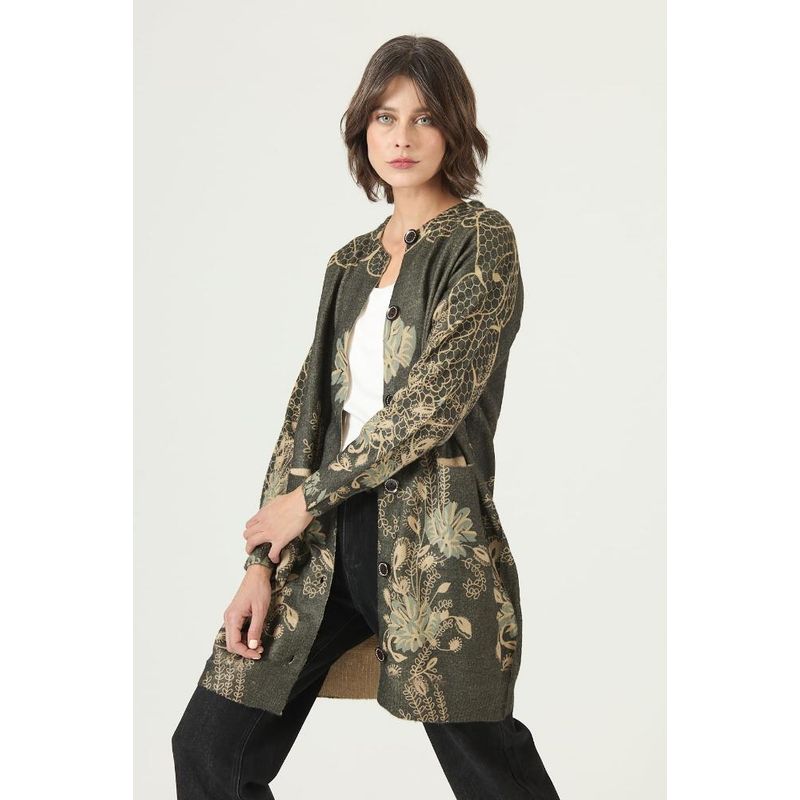 PRIVILEGE - Cardigan multicolor flores PRIVILEGE 2646 - Multicolor