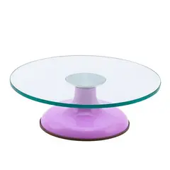 GENERICO - Base Giratoria Tortas Plato Giratorio Base Vidrio 30cm