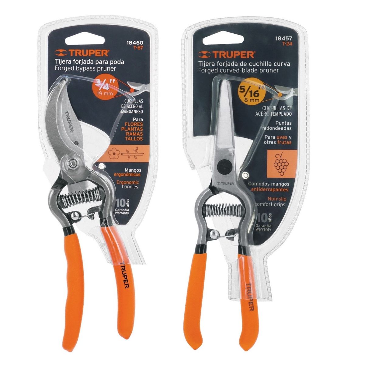 TRUPER - Tijeras De Podar Curva y Recta Truper
