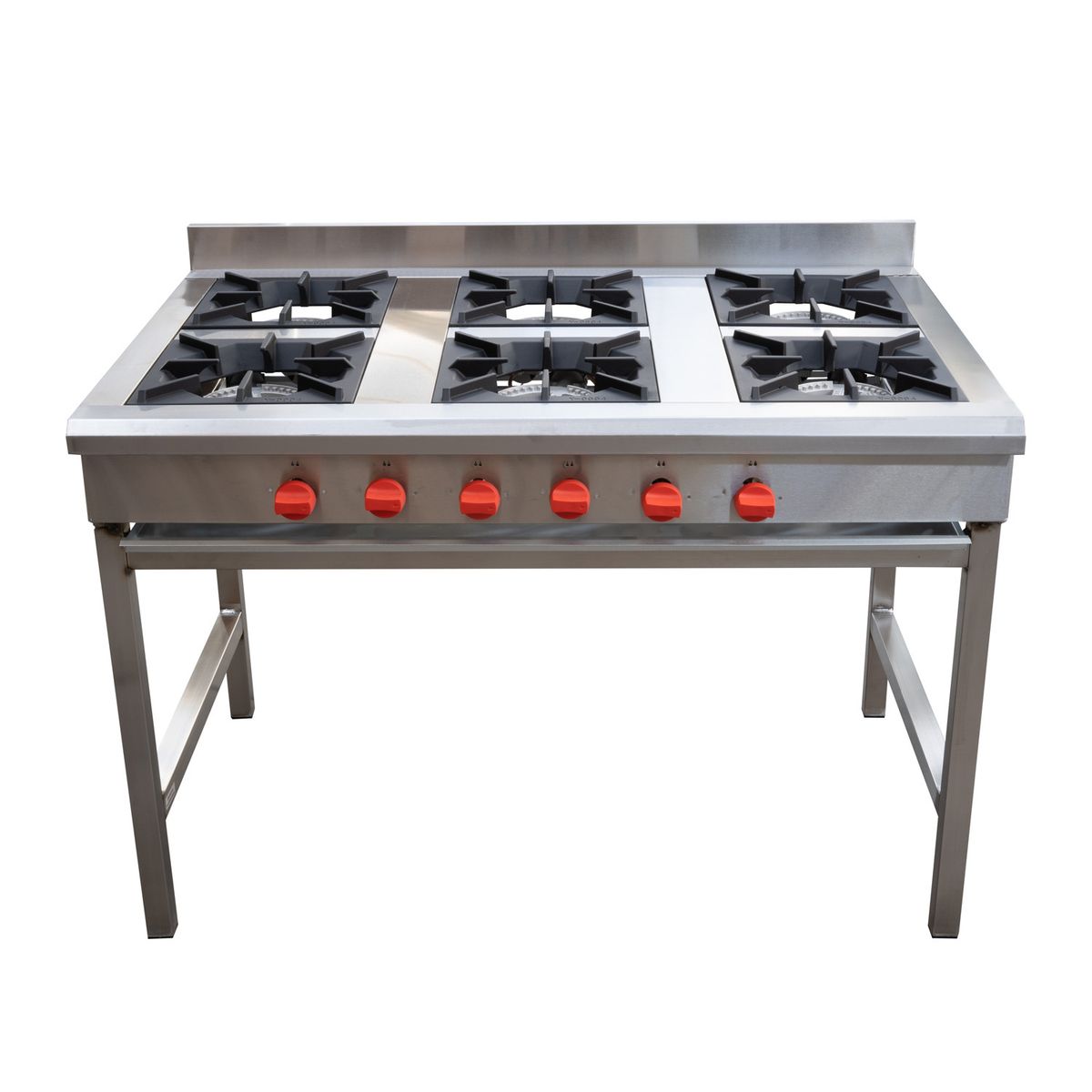 VENTUS - ANAFE 6 QUEMADORES INOX GLP