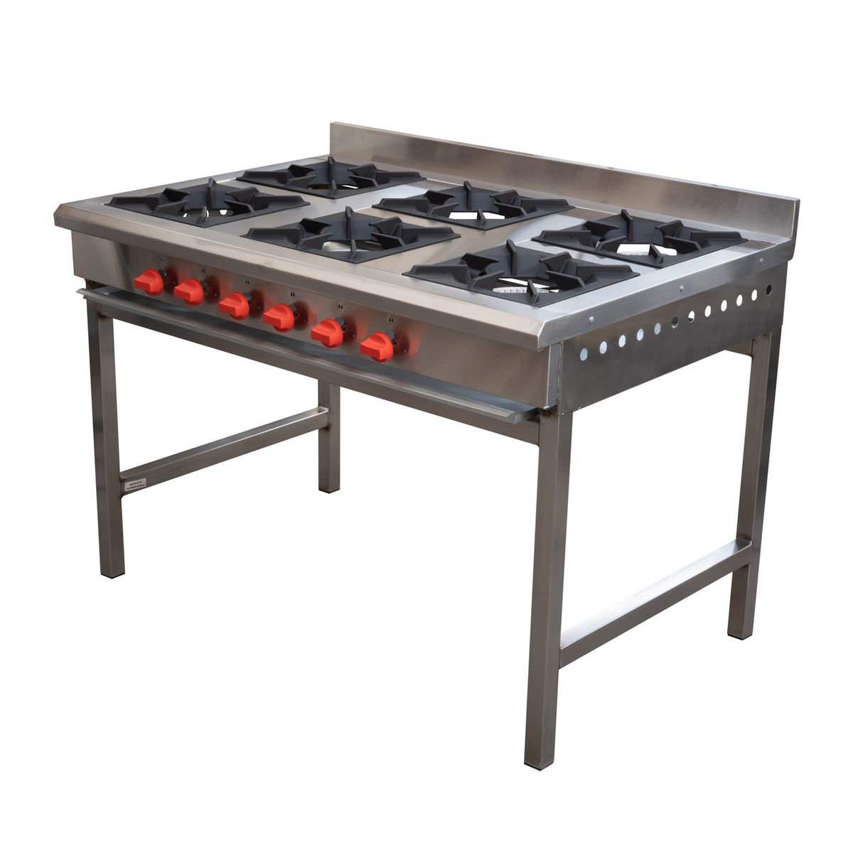 VENTUS - ANAFE 6 QUEMADORES INOX GLP