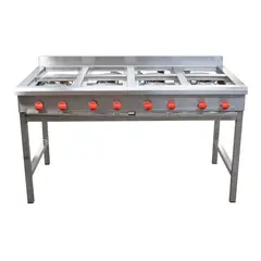 VENTUS - ANAFE 8 QUEMADORES INOX GLP