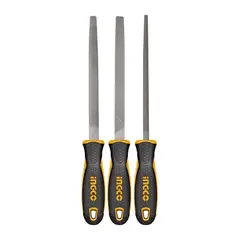 INGCO - Set Limas Industrial Para Metal 3 Piezas 200Mm8 Hktfs1308