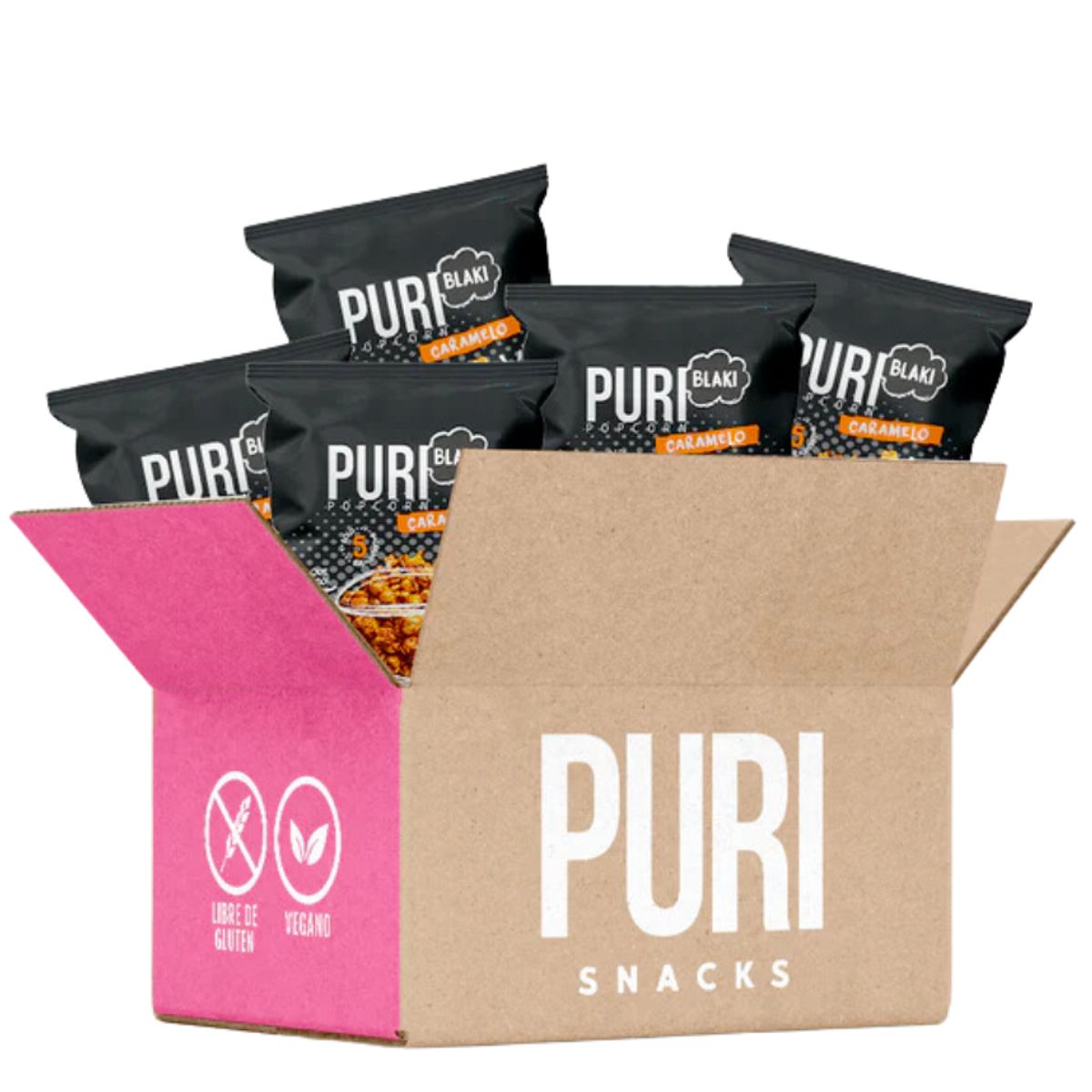 PURIPOP - Pack Colación 20 Puripop Individual Blaki Caramelo