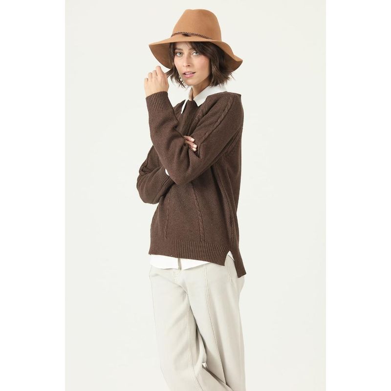 PRIVILEGE - Sweater cafe moro PRIVILEGE 2774 - Café Oscuro