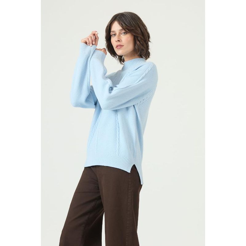 PRIVILEGE - Sweater celeste PRIVILEGE 2674 - Celeste.