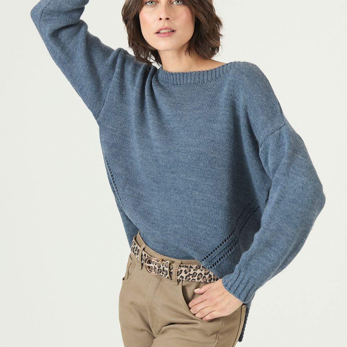 PRIVILEGE - Sweater denim 2667