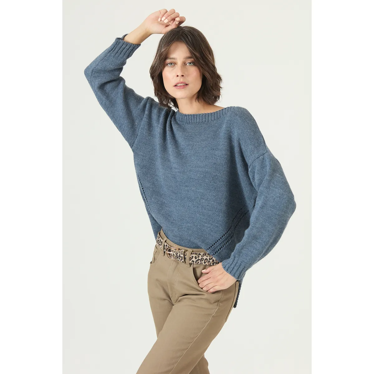 PRIVILEGE - Sweater denim 2667