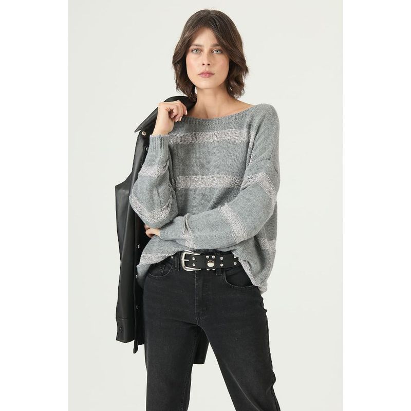PRIVILEGE - Sweater gris PRIVILEGE 2668 - Gris