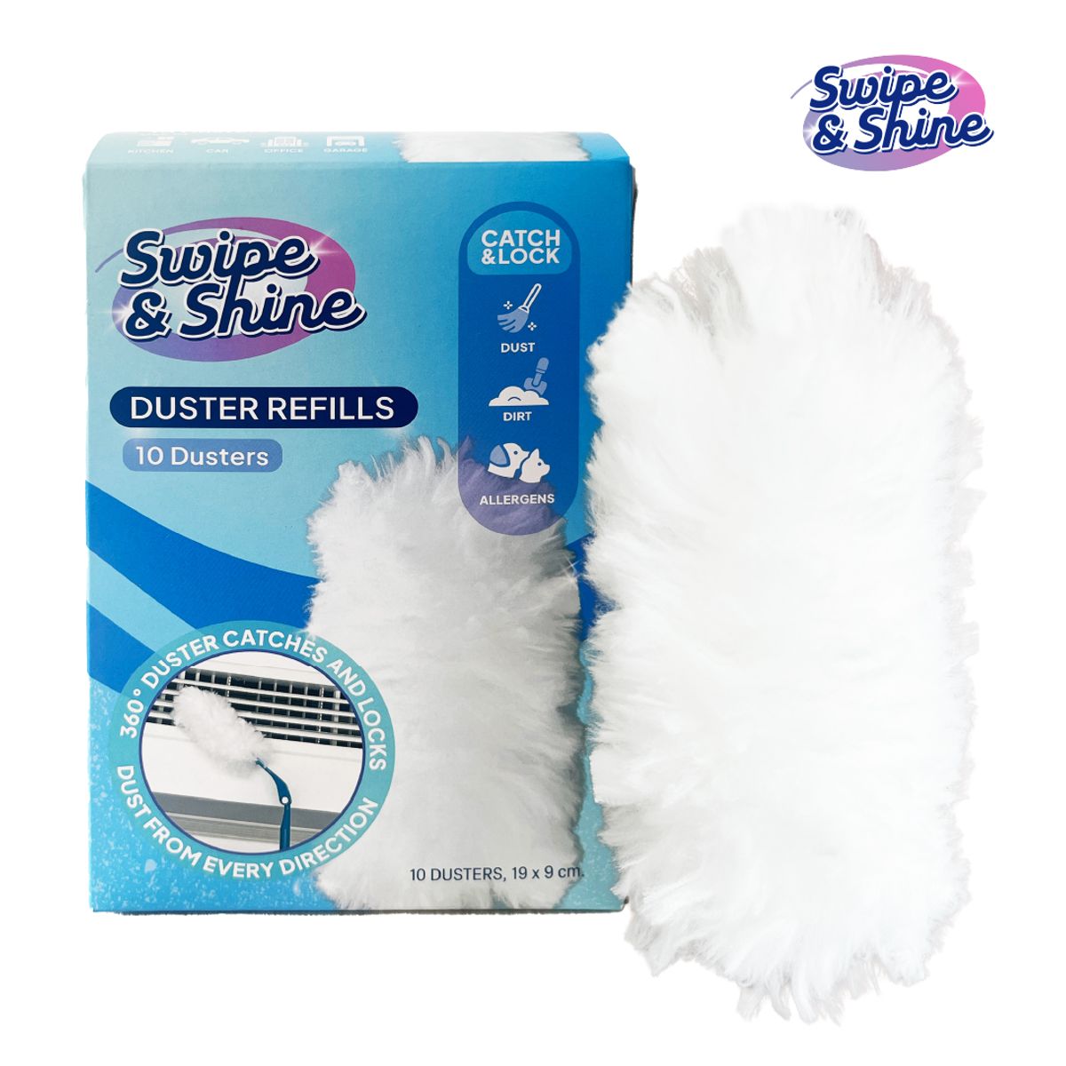 SWIPE AND SHINE - Set 10 Recargas Plumero Swipe and Shine 10 un