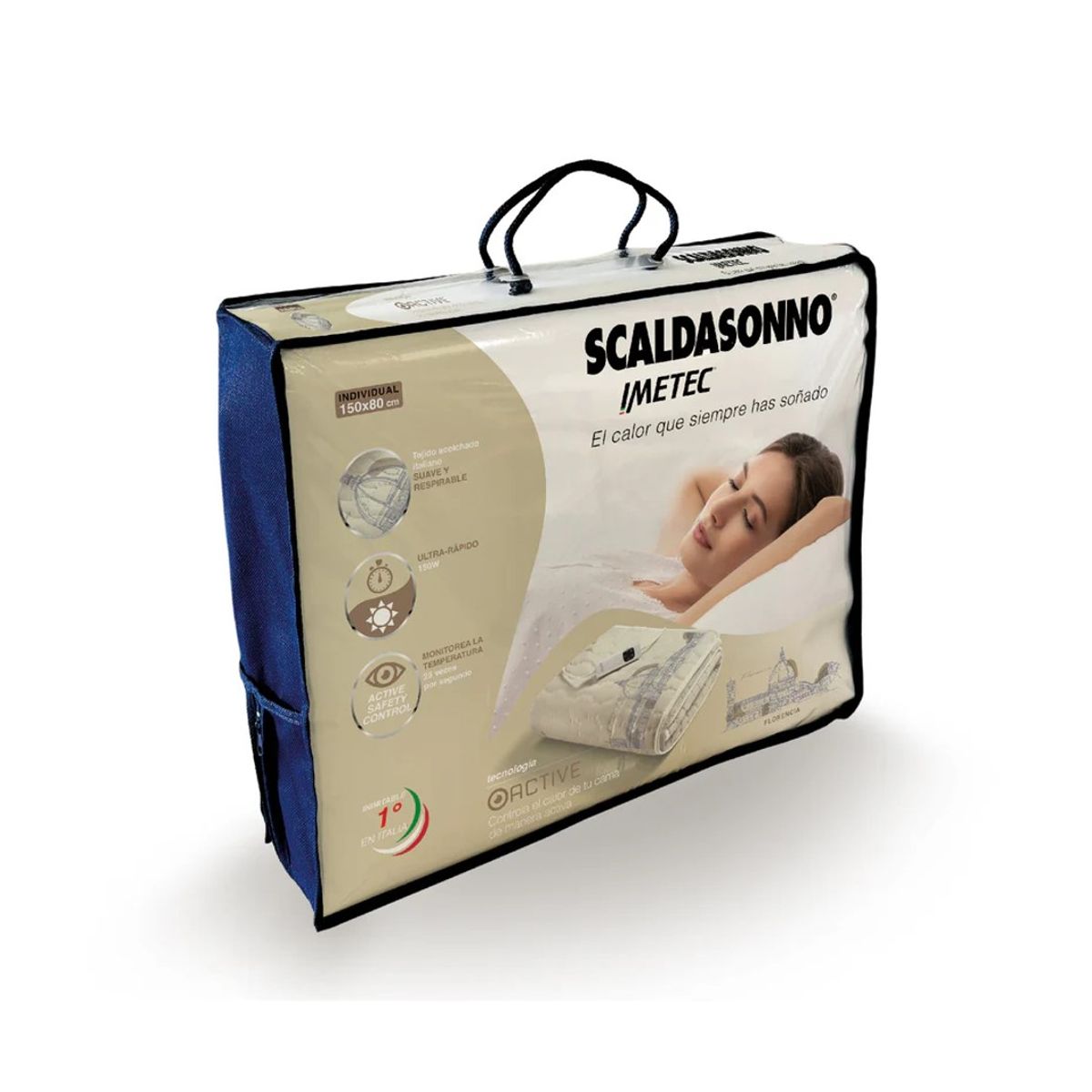 IMETEC - Calientacama Scaldasonno City Active Individual Florencia Diseño