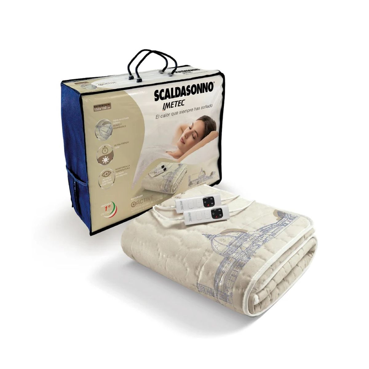 IMETEC - Calientacama Matrimonial Scaldasonno City Active Diseño Florencia