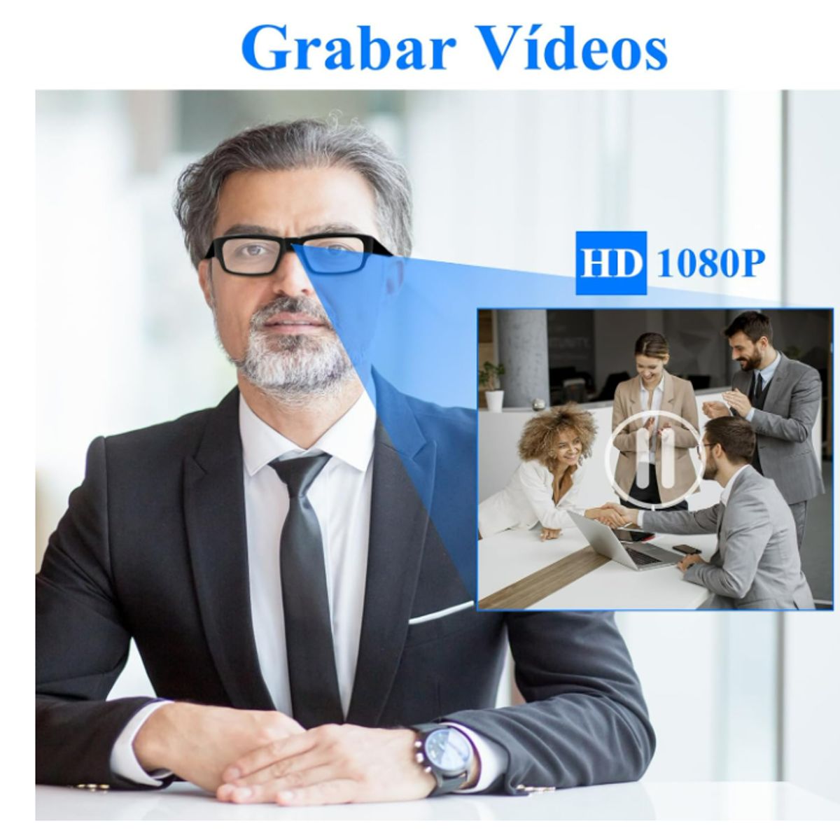 GENERICO - Lentes Cámara Oculta Espía Hd Real 1920x1080p Gafas