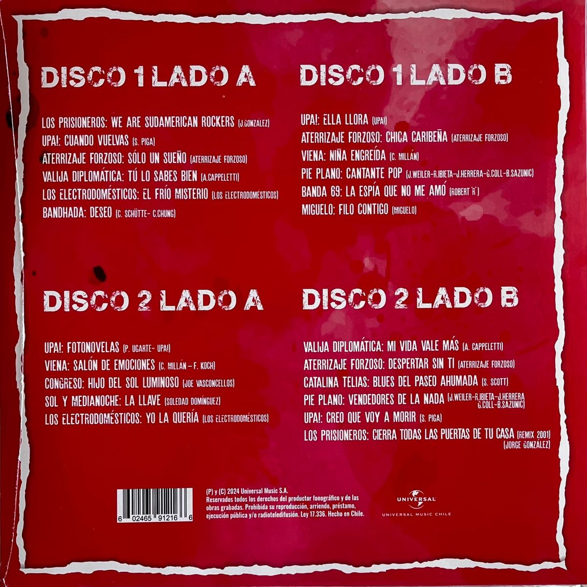 HITWAY MUSIC - ROCK CHILENO DE LOS 80S        - VARIOS 2024 2LP - VINILO