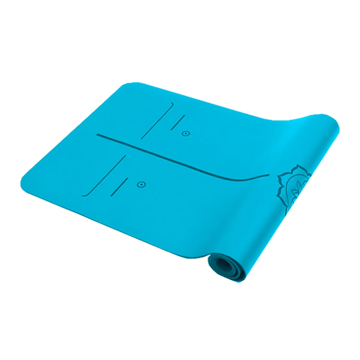 SDFIT - Mat de Yoga PU 5 mm Alta Calidad - Celeste