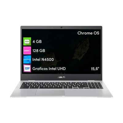 Asus Notebook Chromebook Celeron 4Gb 128Gb Ssd 15,6 Fhd