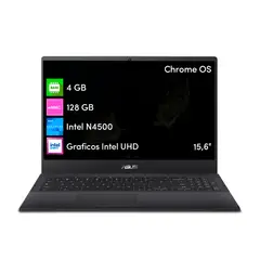 ASUS - Notebook Chromebook Celeron 4GB 128GB SSD 15,6 HD