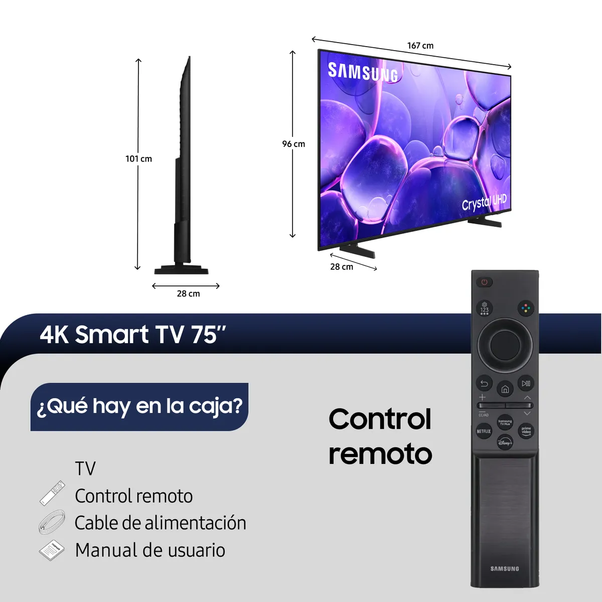 SAMSUNG - 75 Crystal UHD U8000F 4K Smart TV 2025