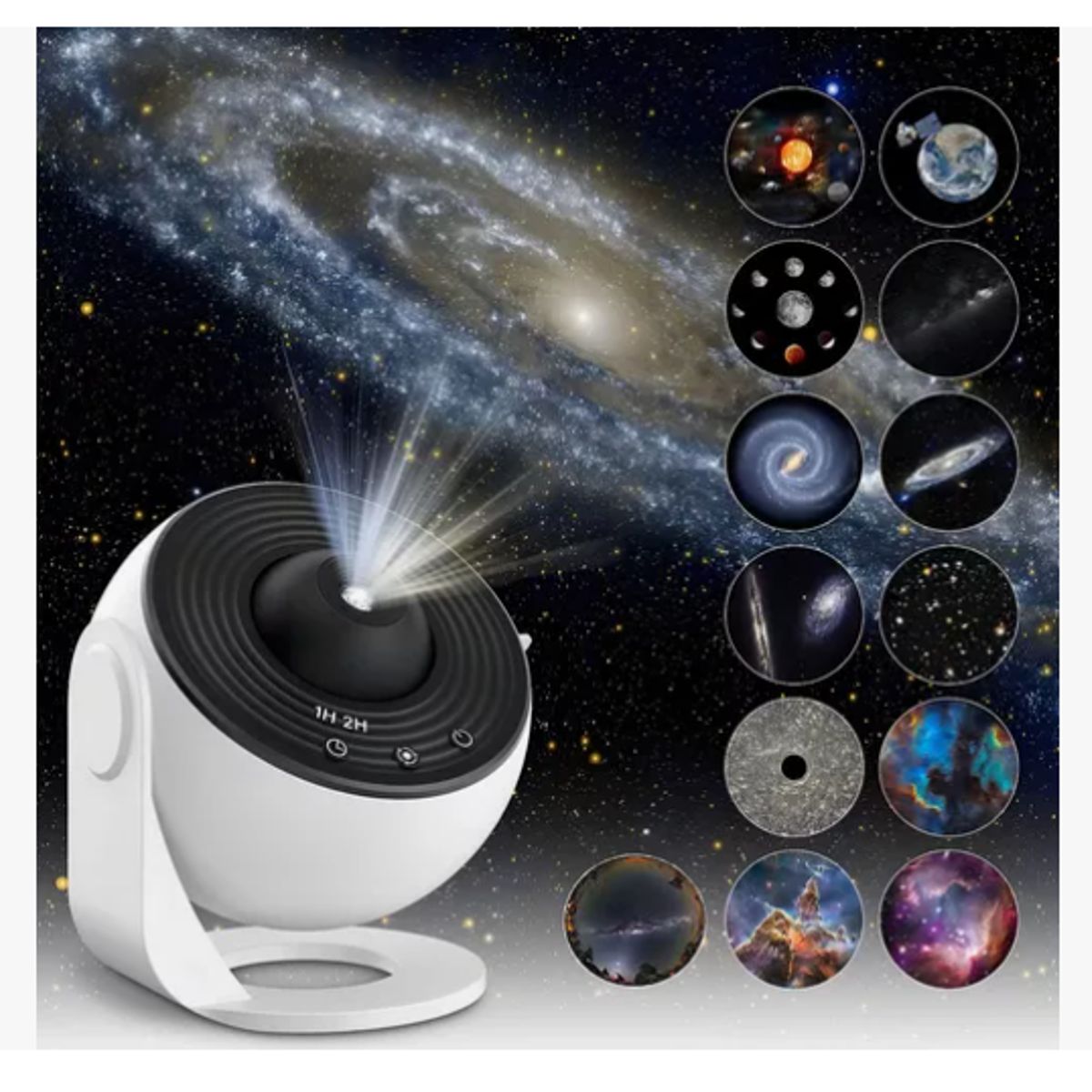 GENERICO - Proyector Galaxia Led Luz Nocturna Estrellada Con 12 Discos