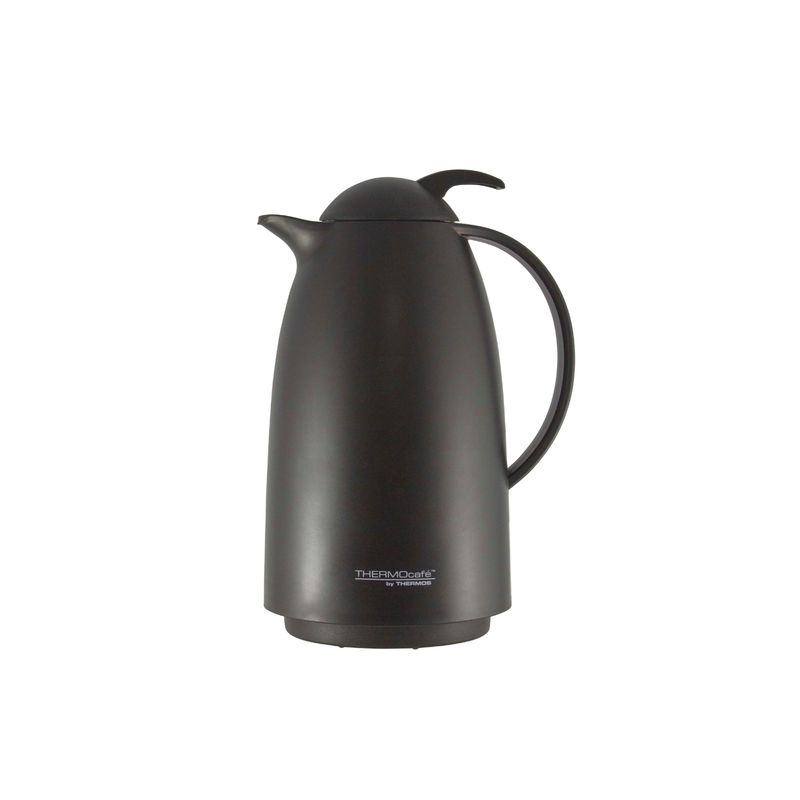 THERMOS - JARRA BOTELLA VIDRIO 1L THERMOCAFE NEGRA