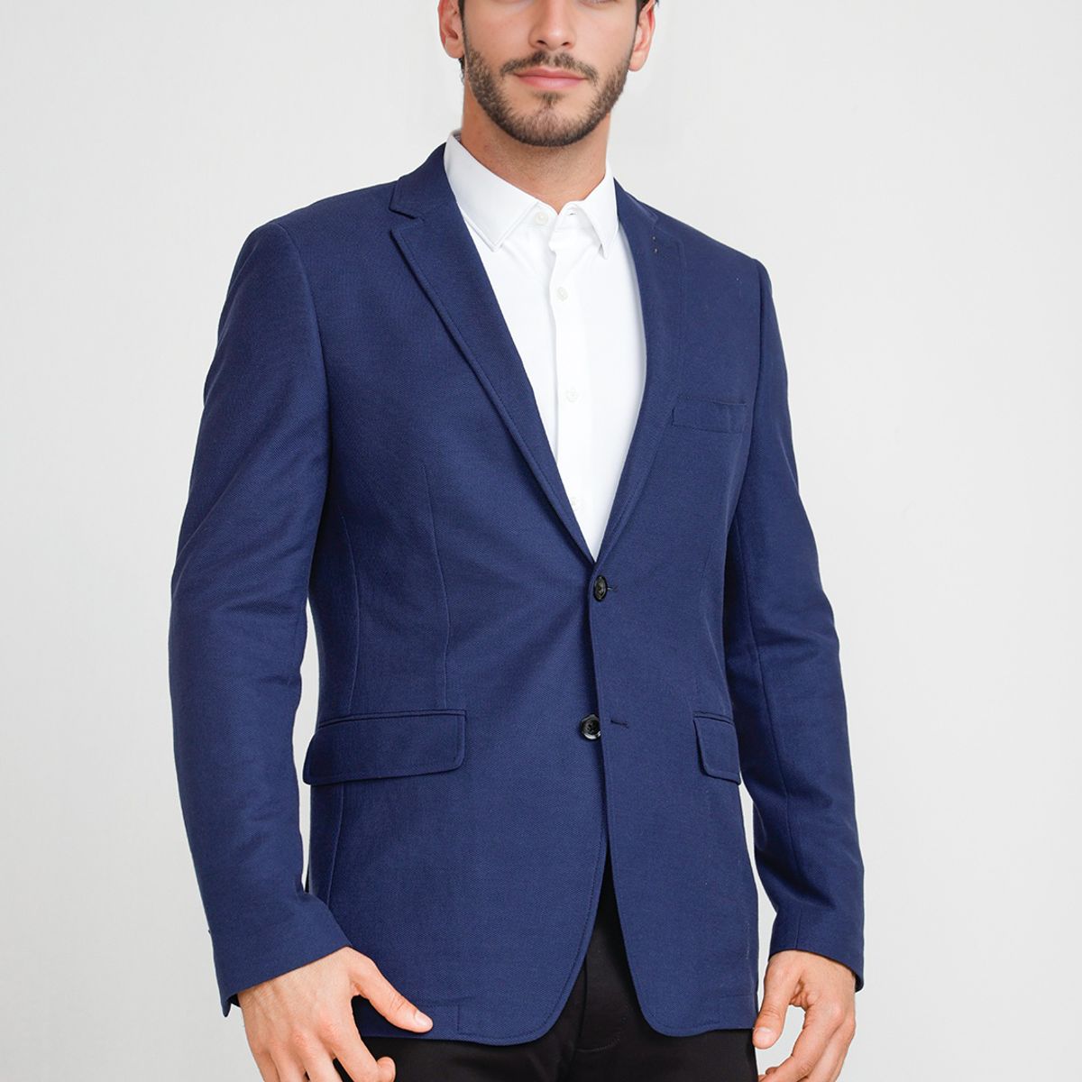 PERRY ELLIS - Chaqueta Hombre Stretch Azul