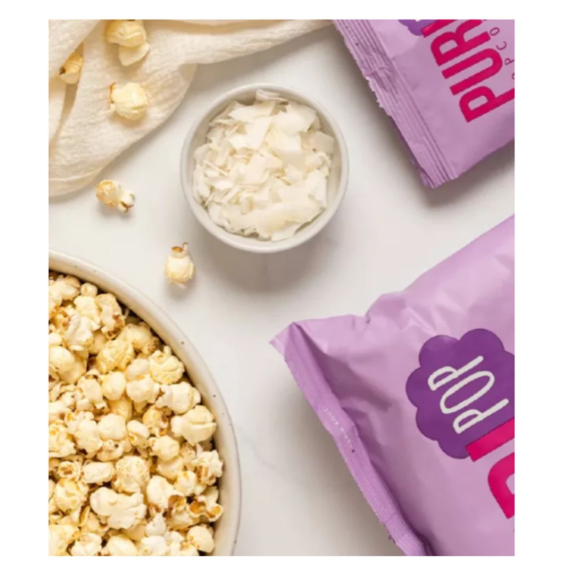 PURI POP - 20 Cabritas Puripop Popcorn Formato Individual Coco Vainilla