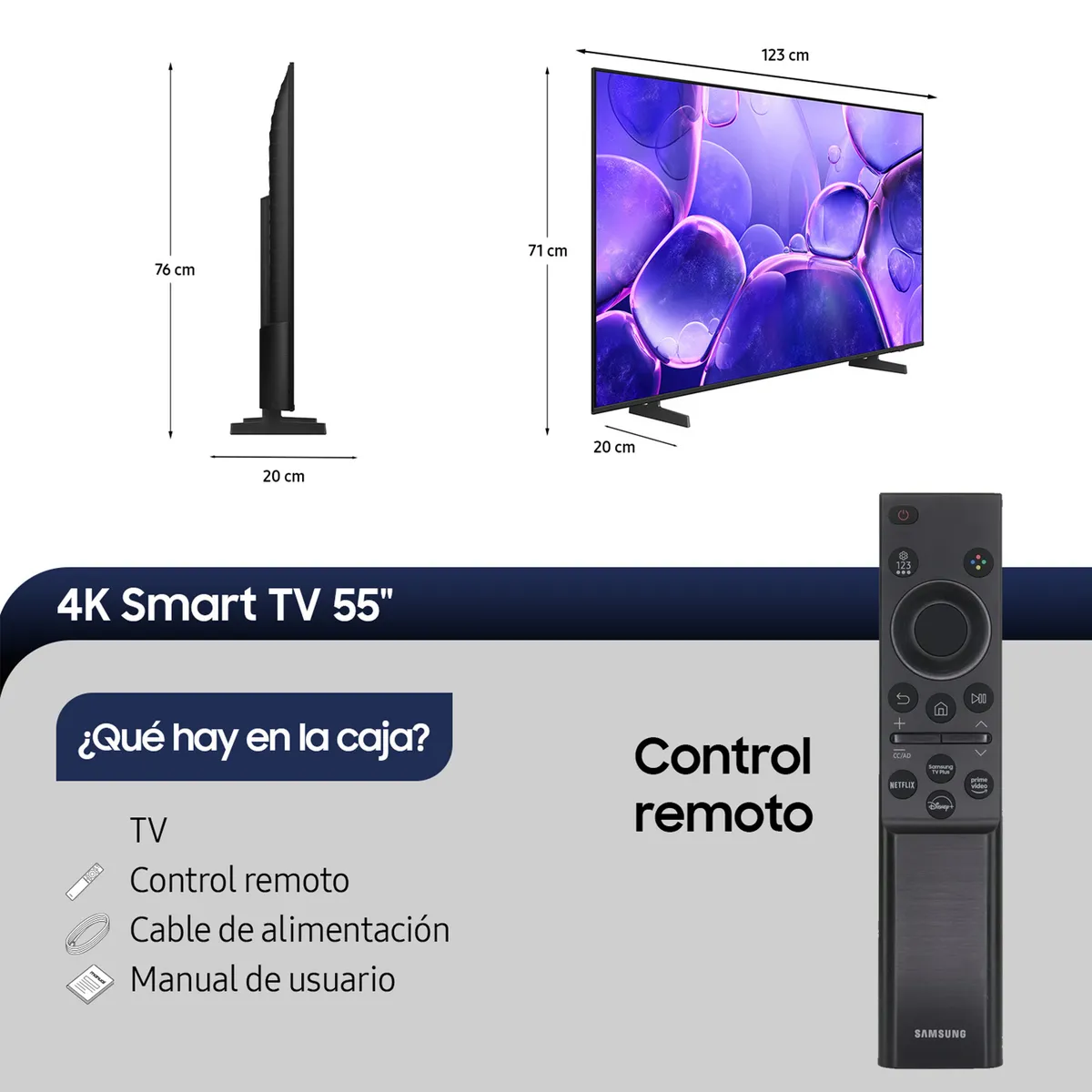 SAMSUNG - 55 Crystal UHD U8000F 4K Smart TV 2025