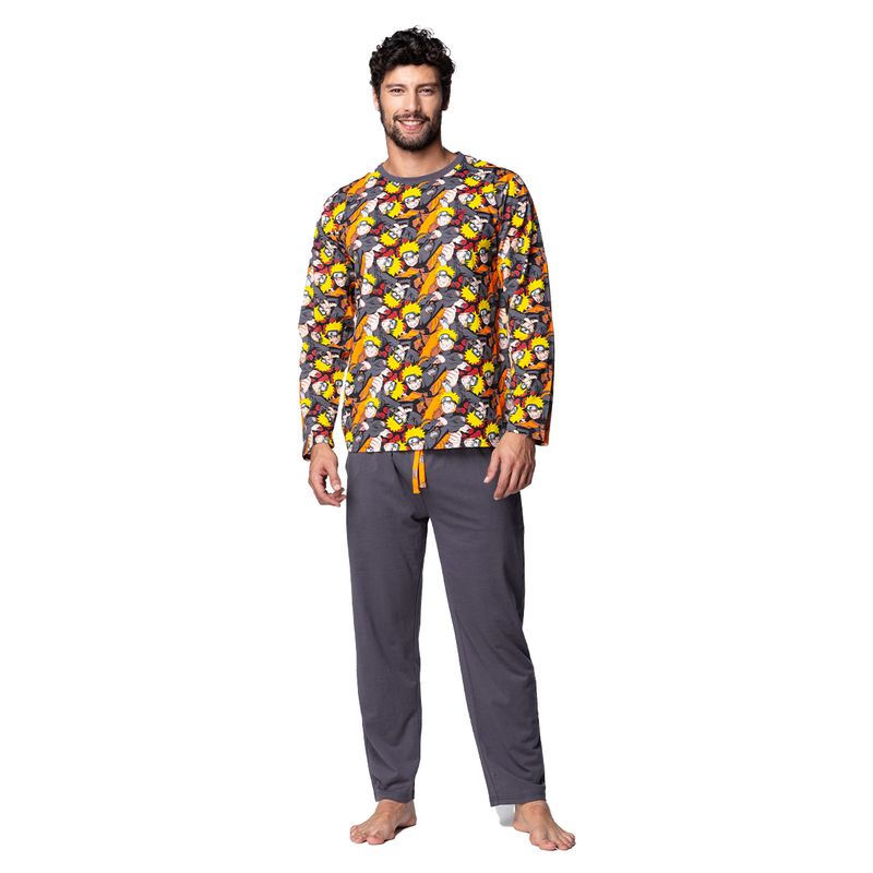 TOP - Pijama Hombre Invierno Algodón Naruto C1 Top