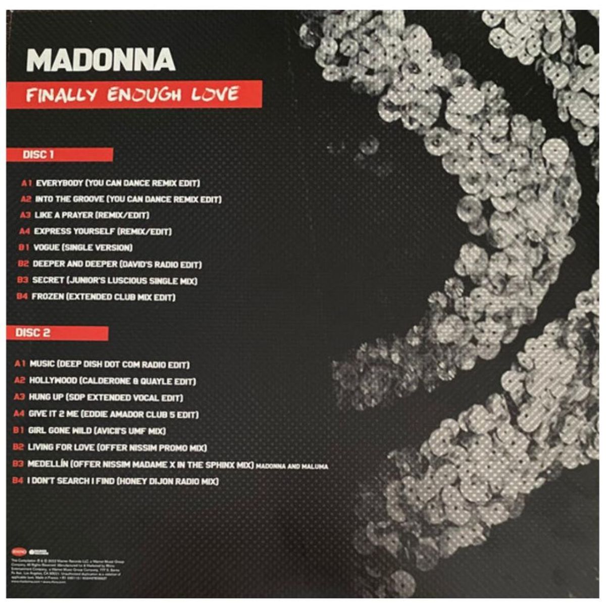 HITWAY MUSIC - MADONNA  FINALLY ENOUGH LOVE 1S REMIXED 2LP - VINILO