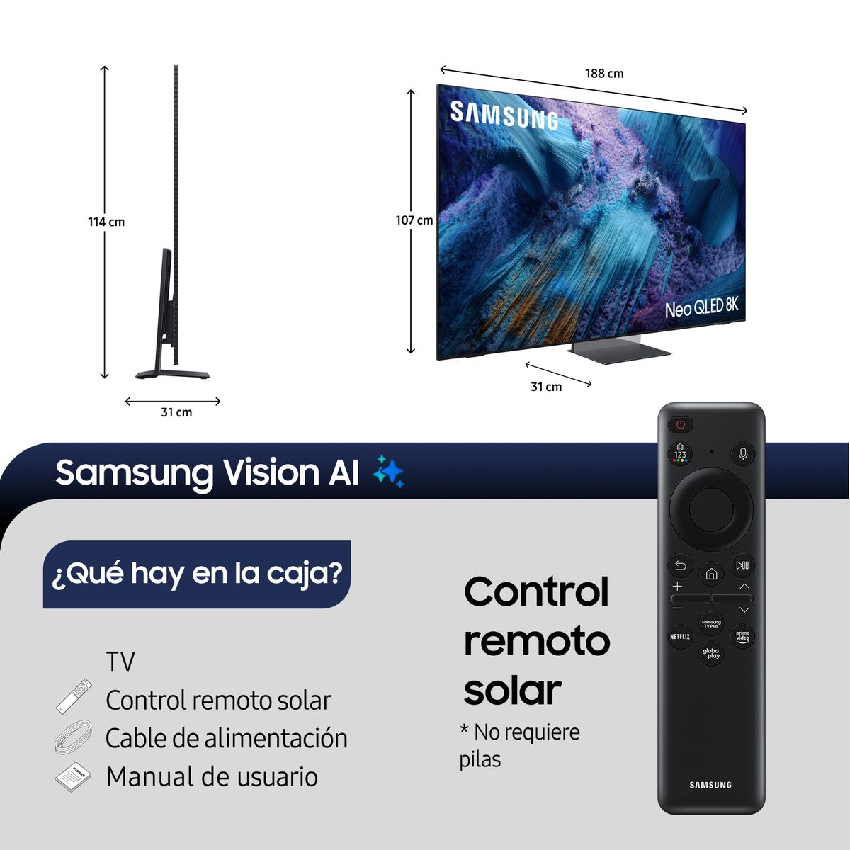 SAMSUNG - 85 Neo QLED 8K QN990F Vision AI Smart TV 2025