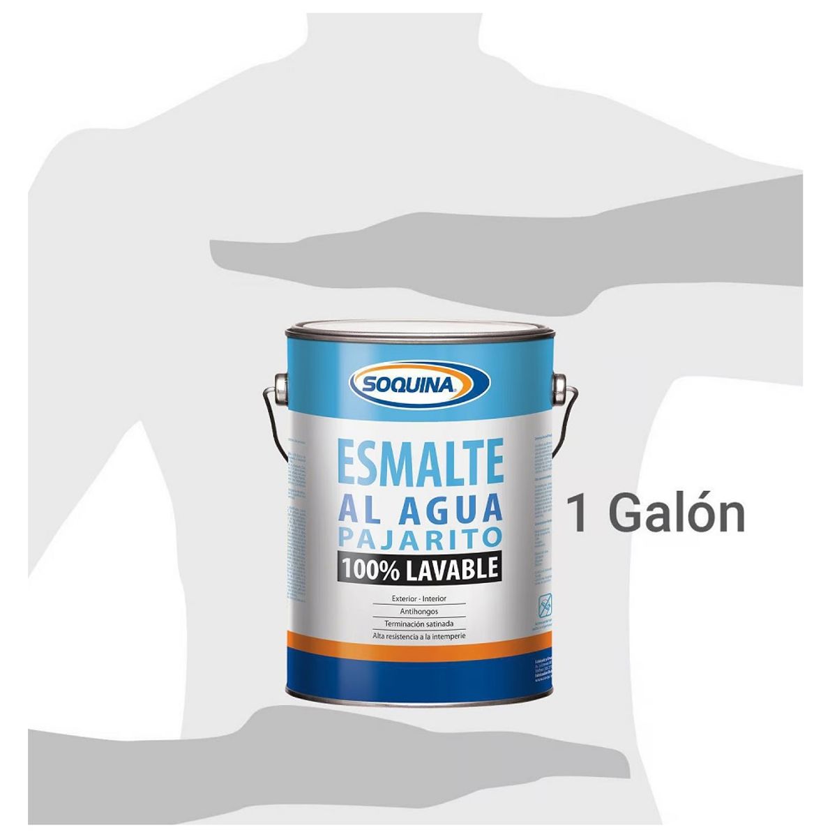 SOQUINA - ESMALTE AL AGUA PAJARITO COLOR VAINILLA GL.