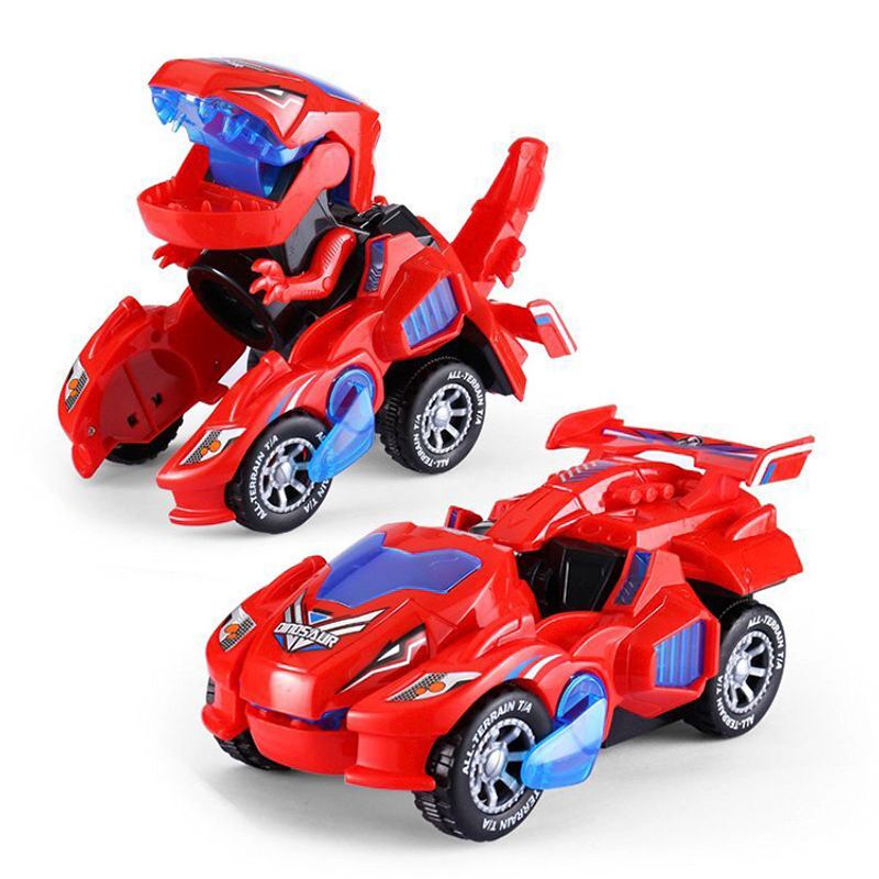 TIOZONEY - Dos en uno coche de juguete de dinosaurios para niños