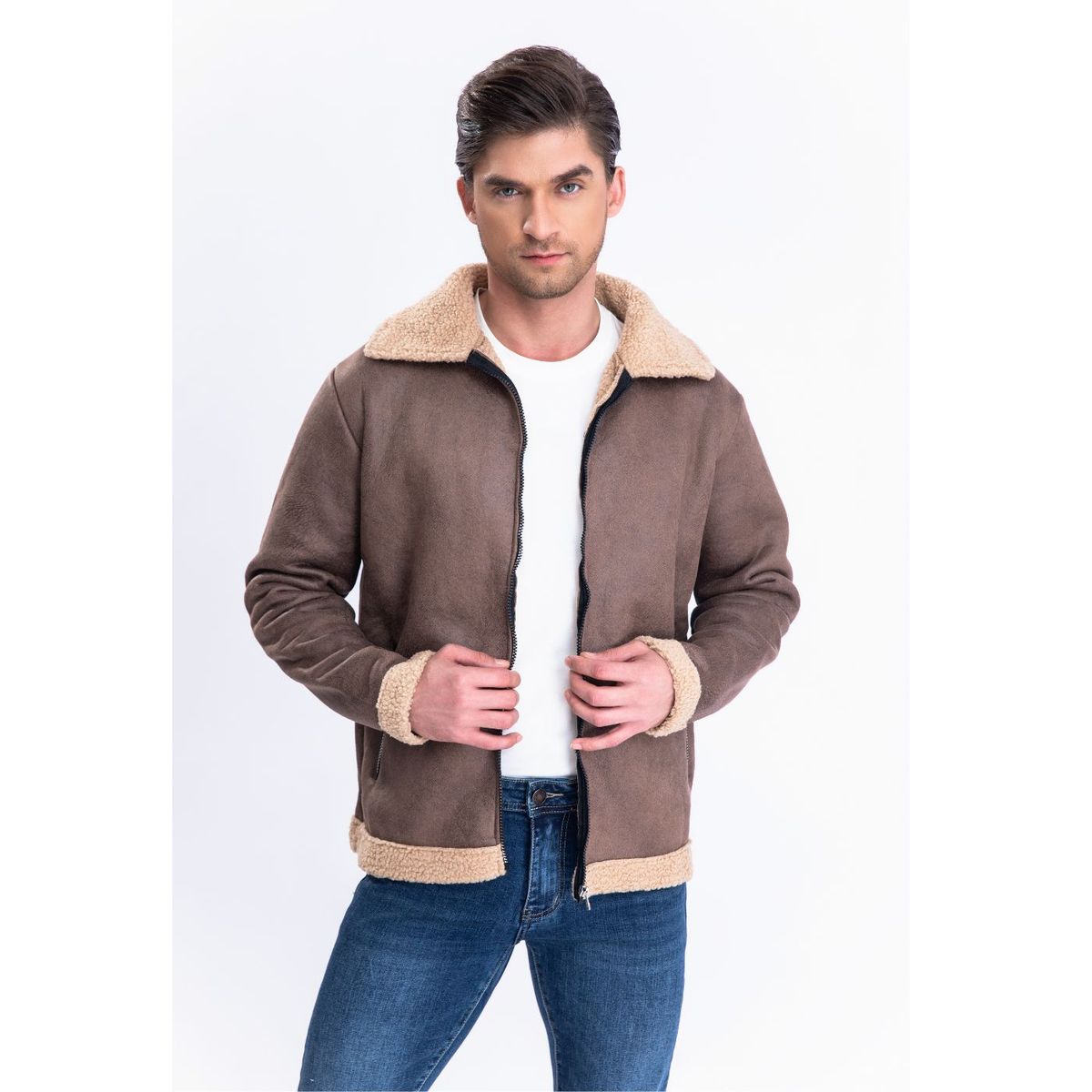 LIKE SHOP - Chaqueta Aviadora Hombre Cierre Chiporro Tendencia 7554
