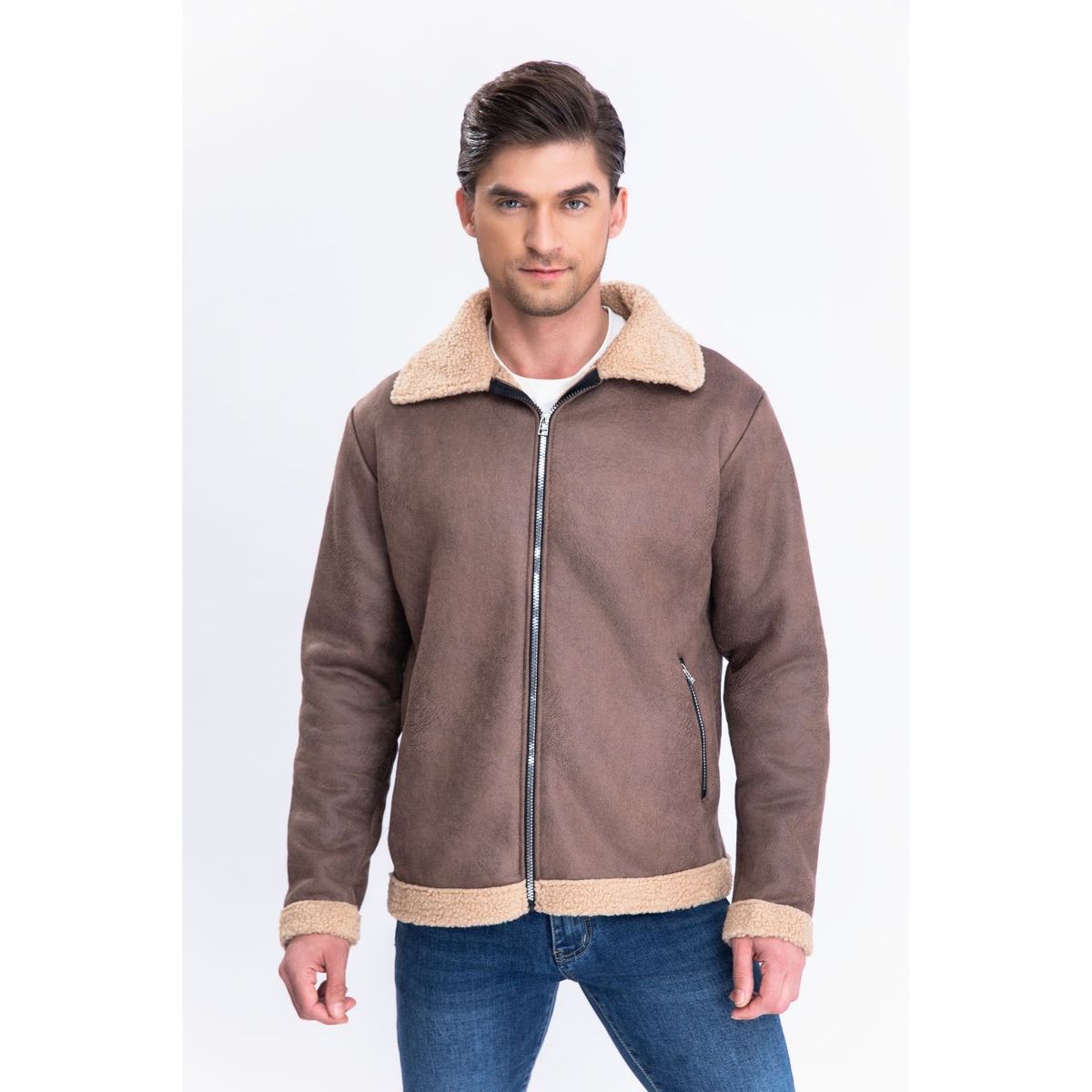 LIKE SHOP - Chaqueta Aviadora Hombre Cierre Chiporro Tendencia 7554